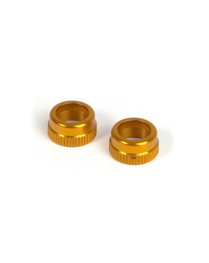 ALU SHOCK CAP-NUT WITH VENT HOLE - ORANGE (2) - 308352-O - XRAY