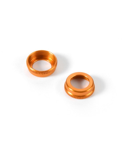 ULP ALU SHOCK CAP-NUT WITH VENT HOLE - ORANGE (2) - 308354-O - XRAY