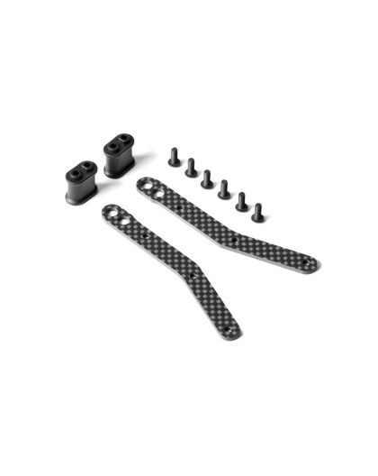 GRAPHITE CHASSIS SIDE GUARD BRACE FOR BENT SIDES CHASSIS (2) - 321271