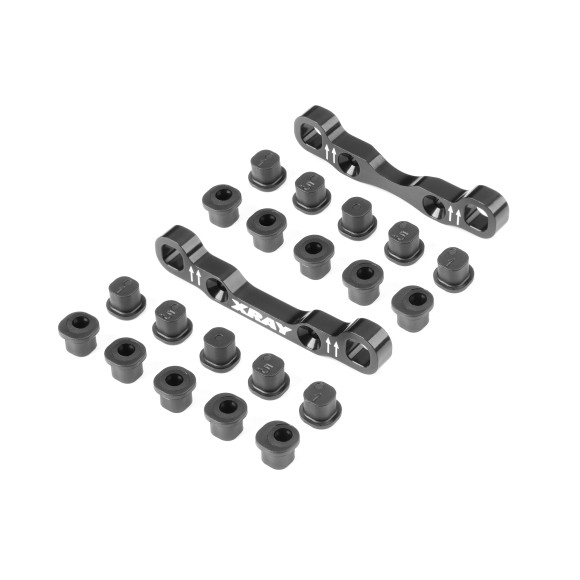 ALU REAR SUSPENSION HOLDERS - HIGH ROLL CENTERS - SET - XRAY - 363300