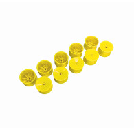 2WD/4WD REAR WHEEL 12MM HEX - YELLOW - HARD (10) - XRAY - 329901-Y