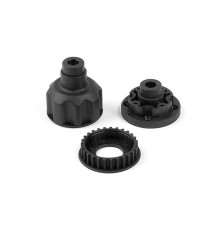 COMPOSITE FRONT DIFF. CASE, COVER & 27T BELT PULLEY - 335010 - XRAY
