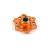 LIGHTWEIGHT DRIVE FLANGE WITH ONE-WAY BEARING - ALU 7075 T6 - ORANGE-