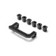 ALU UPPER ARM HOLDER LEFT - SWISS 7075 T6 - SET - XRAY - 342043