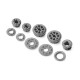 LOW FRICTION COMPOSITE BELT PULLEY SET - GRAPHITE - XRAY - 345801-G