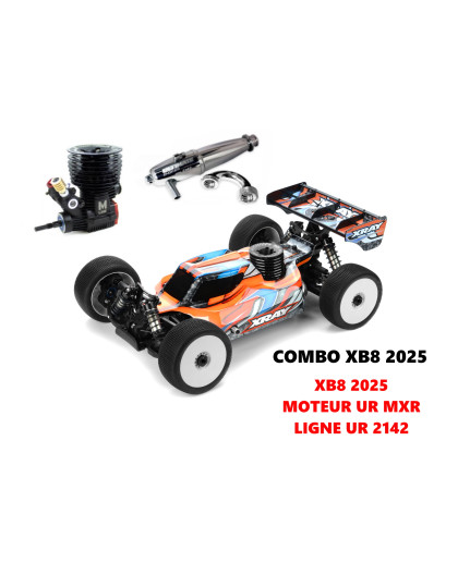 Kit Xray XB8'25 + Engine UR MXR + Pipe Efra 2142 - XRAY - 350020-C2