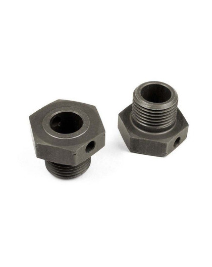 "ALU WHEEL AXLE OFFSET ""+1MM"" - HARD COATED (2) - 355251 - XRAY"