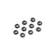 ALU CONICAL SHIM 3x6x2.0MM - BLACK (10) - 362280-K - XRAY