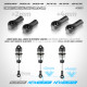 Chappes d'amortisseurs +2mm et +4mm (2+2) - XRAY - 368011