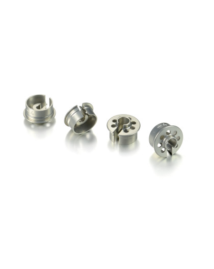 Coupelles d'amortisseurs alu -4mm (4) - XRAY - 368023