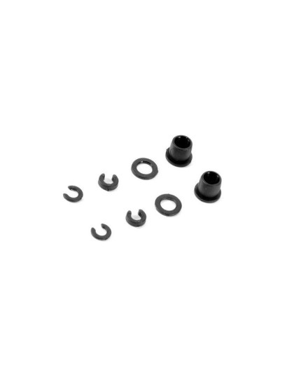 COMPOSITE SHOCK BUSHING & SHIM FOR ALU CAP (2+2) - 368042 - XRAY