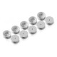 4WD FRONT WHEEL WITH 12MM HEX - WHITE - HARD (10) - XRAY - 369902-H