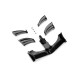 X1 COMPOSITE ADJUSTABLE FRONT WING - BLACK - ETS APPROVED - 371203-K 