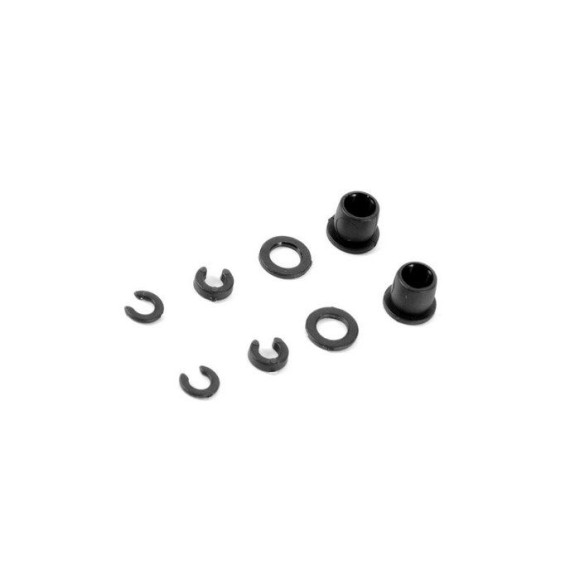COMPOSITE SHOCK BUSHING & SHIM FOR ALU CAP (2+2) - 368042 - XRAY