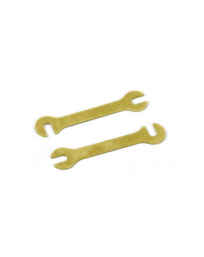 Cales alu longues 0.6mm dorées (2) - XRAY - 372294