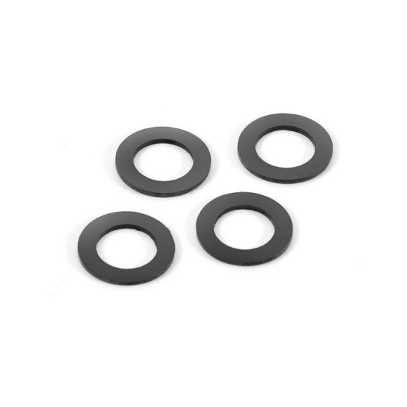 RUBBER SHOCK ABSORBER SHIM FOR ALU CAP (4) - 368091 - XRAY