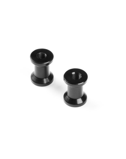 ALU REAR BRACE MOUNT 9MM - BLACK (2) - XRAY - 373076