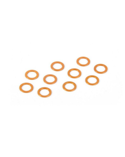 ALU SHIM 5.3x7.8x0.5MM - ORANGE (10) - 373120-O - XRAY
