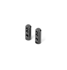 X12'21 Support de servos alu noir (2) - XRAY - 376263