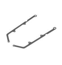 X12 CARBON SIDE BRACE FOR 1-PIECE CHASSIS 1.0MM (2) - XRAY - 376335-L