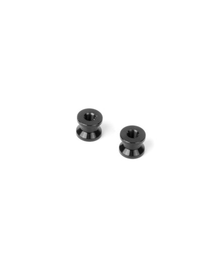ALU MOUNT 6.0MM - BLACK (2) - XRAY - 376366-K