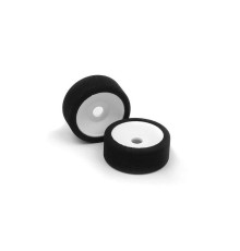 FRONT FOAM TIRE MOUNTED WITH HEX HUB (45DEG) - MEDIUM - 389544 - XRAY