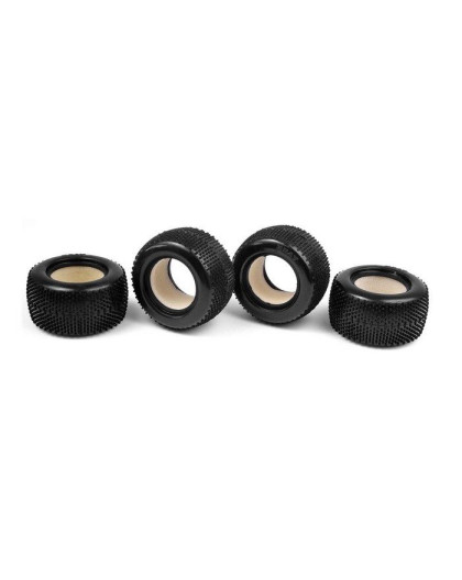 MICRO TRUCK M18T PIN TIRE & INSERT - HARD (4+4) - 389611 - XRAY