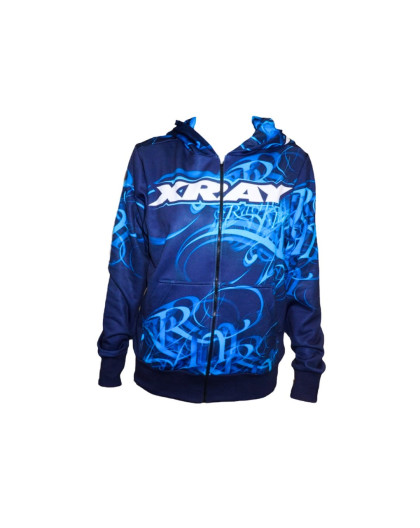 XRAY SWEATER HOODED - HD GRAPHICS - BLUE (S) - XRAY - 395602S