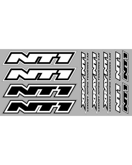 Autocollants XRAY NT1 Blanc - XRAY - 397331