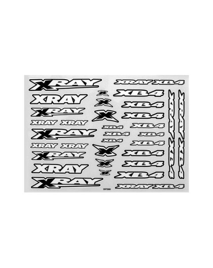 XRAY XB4 STICKER FOR BODY - WHITE - 397380 - XRAY