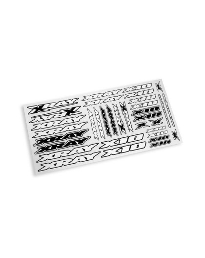 Autocollants XRAY X10 Blanc - XRAY - 397371