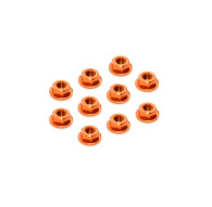 ALU NUT M4 WITH SERRATED FLANGE - ORANGE (10) - XRAY - 960241-O
