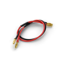 Câble 300mm avec fiches banane 4mm - HUDY - 104091