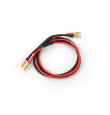 Câble 600mm avec fiches banane 4mm - HUDY - 104090