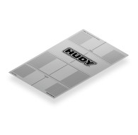 PLASTIC SET-UP BOARD DECAL 331x545mm - 1/8 ON-ROAD - HUDY - 108560