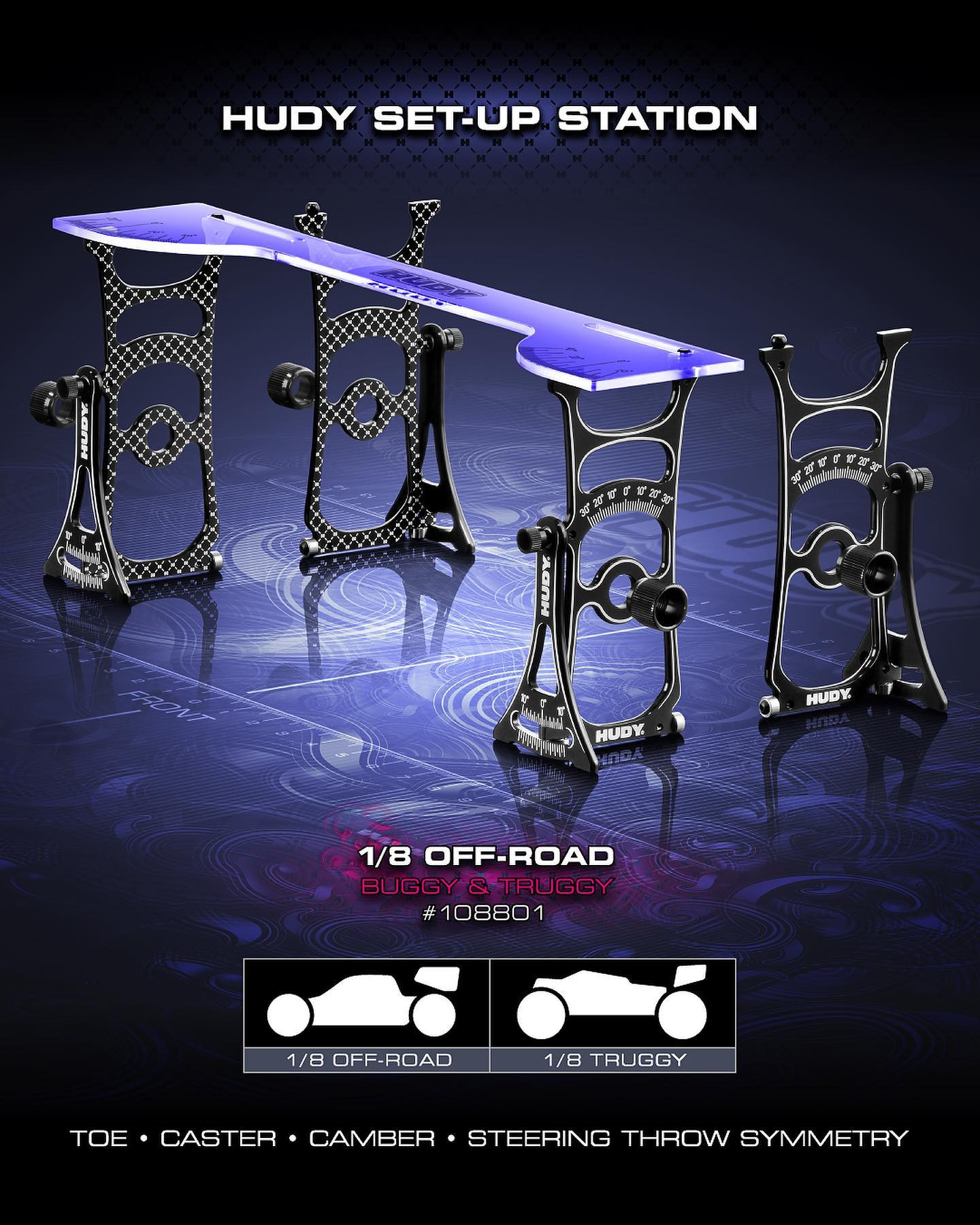 Hudy Exclusive Set-Up Station (1/8 Off-Road Cars & Truggy