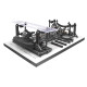 Ecrous roue banc de réglage 1/10 TC (4) - HUDY - 109360