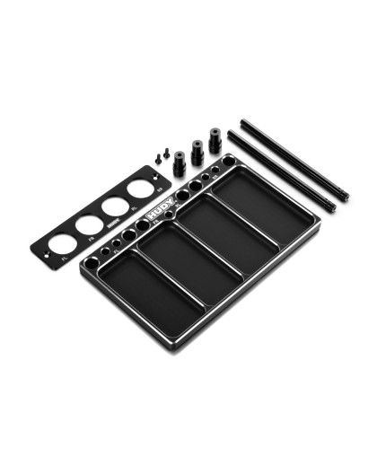 Plateau alu Hudy pour diffs et amortisseurs TT 1/8 - HUDY - 109802