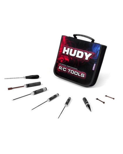 Set outils pour Touring 1/10 + trousse - HUDY - 190001