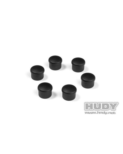 CAP FOR 18MM HANDLE - BLACK (6) - 195058-K - HUDY