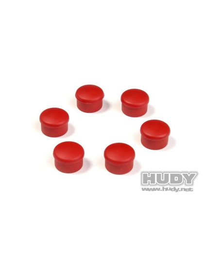 Bouchon de manche 22mm rouge (6) - HUDY - 195062-R