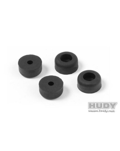 BLACK RUBBER FEET (4) - 203111 - HUDY