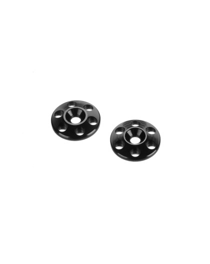 Rondelles d'aileron alu noires (2) - HUDY - 293561-K
