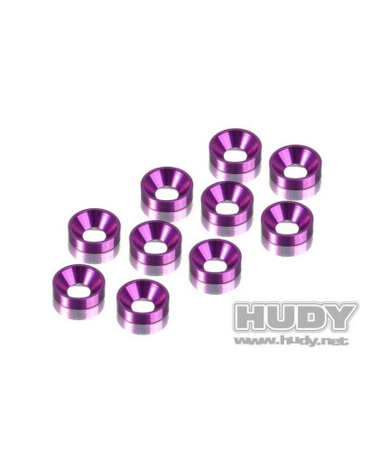 Rondelles cuvette M3 - Violet (10) - HUDY - 296510-V