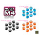 Ecrous alu 4mm Orange (10) - HUDY - 296540-O