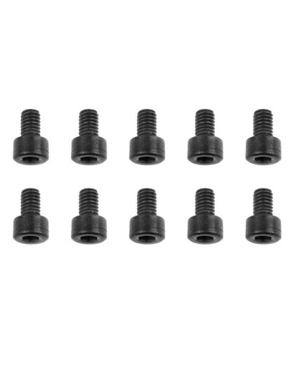 TEAM CORALLY - STEEL SCREWS M4 X 6MM - HEX SOCKET HEAD - 10 - C-30010
