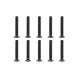 TEAM CORALLY - STEEL SCREWS M3 X 20MM - HEX FLAT HEAD - 10 P - C-3005
