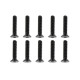TEAM CORALLY - STEEL SCREWS M4 X 20MM - HEX FLAT HEAD - 10 P - C-3006