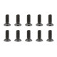 TEAM CORALLY - STEEL SCREWS M4 X 12MM - HEX FLAT HEAD - 10 P - C-3006