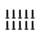 TEAM CORALLY - STEEL SCREWS M4 X 16MM - HEX FLAT HEAD - 10 P - C-3006